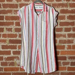 Large linen blend Old Navy shirt dress